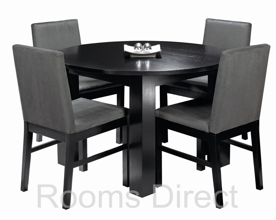 Cuba Black Circular Dining Table (Table Only) - Click Image to Close